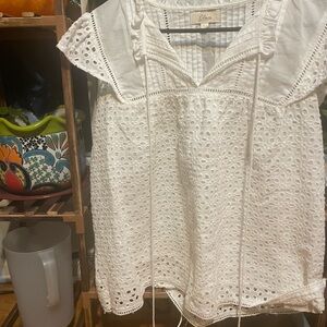 White Eyelet Blouse